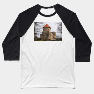 Ruins of medieval castle in Cesis, Latvia Baseball T-Shirt